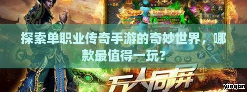探索单职业传奇手游的奇妙世界，哪款最值得一玩？