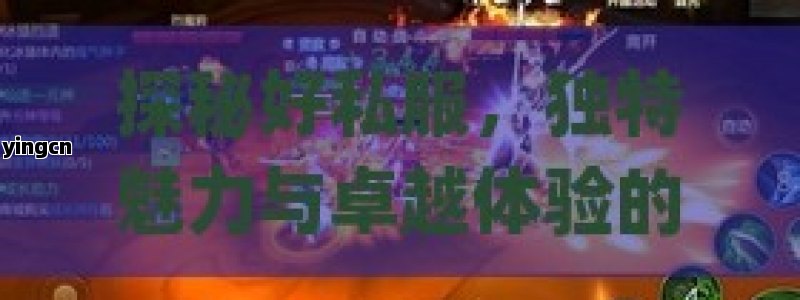 探秘好私服，独特魅力与卓越体验的网游新境界